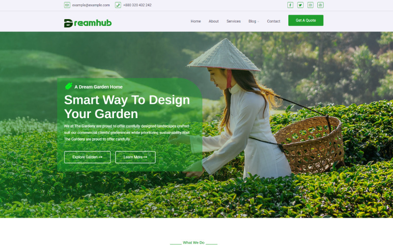 WordPress-thema voor tuinieren en landschapsarchitectuur