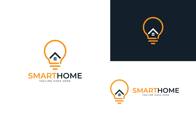 Akıllı Ev Logo Şablon Tasarımı