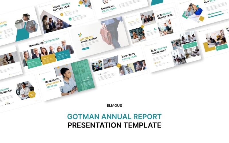 Gotman 年度报告 Powerpoint 演示模板