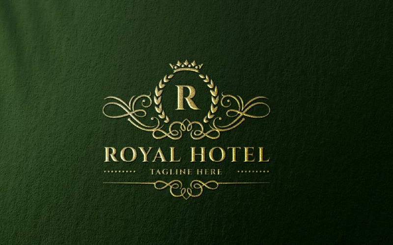 Logo hotelu królewskiego z literą R