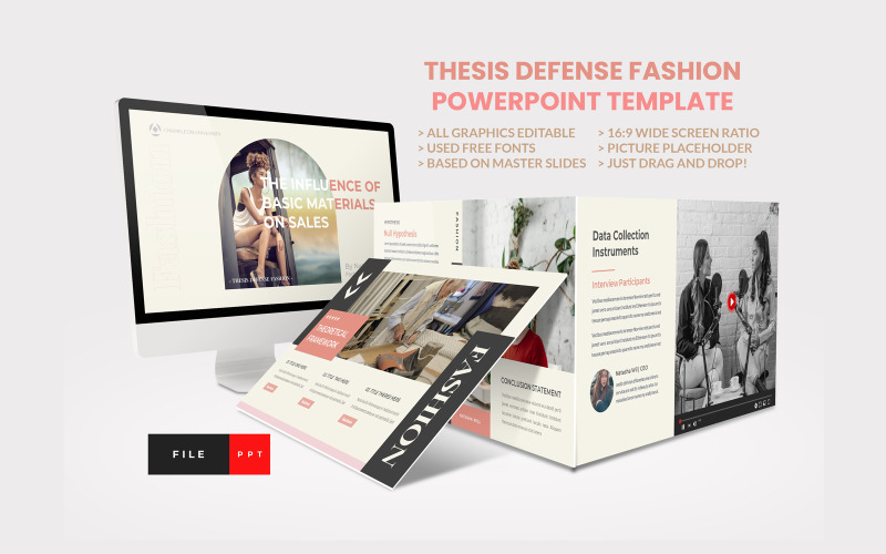 论文答辩时尚 PowerPoint 模板