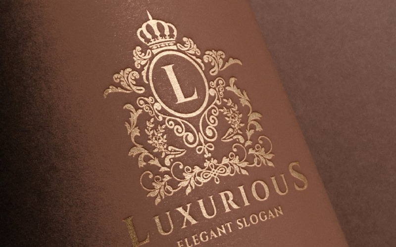 Lyxig elegant logotyp med bokstaven L