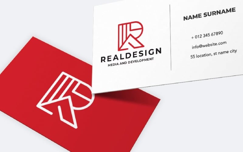Skutečný Design Písmeno R Logo