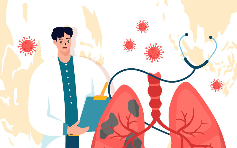 13 Día Mundial de la Tuberculosis Ilustración