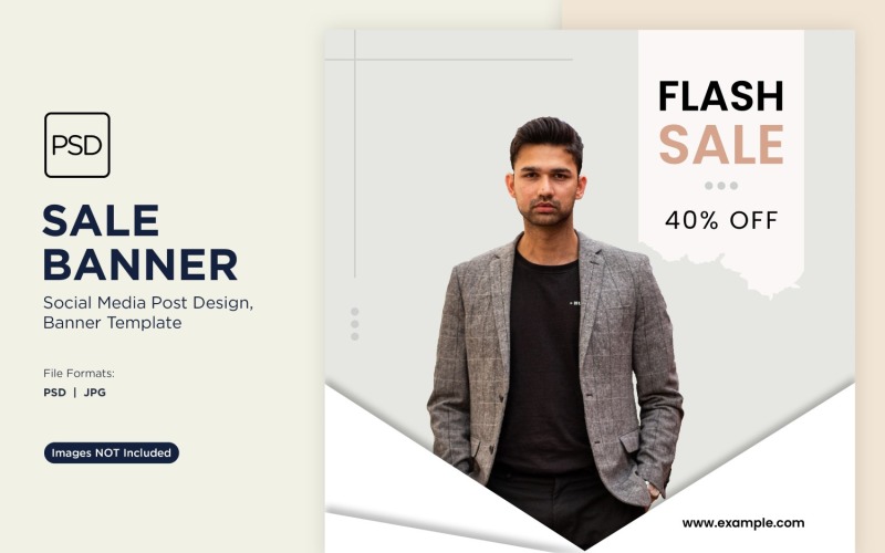 Flash into Savings Flash Sale Banner Design Template