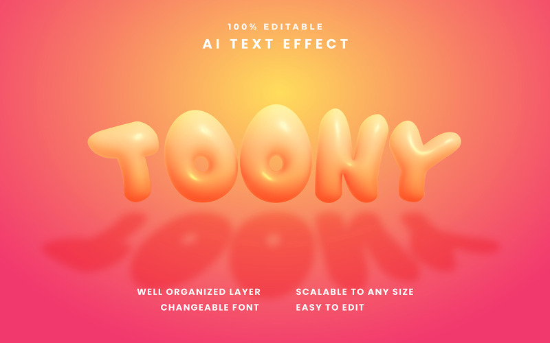 Toony Editable Text Effect