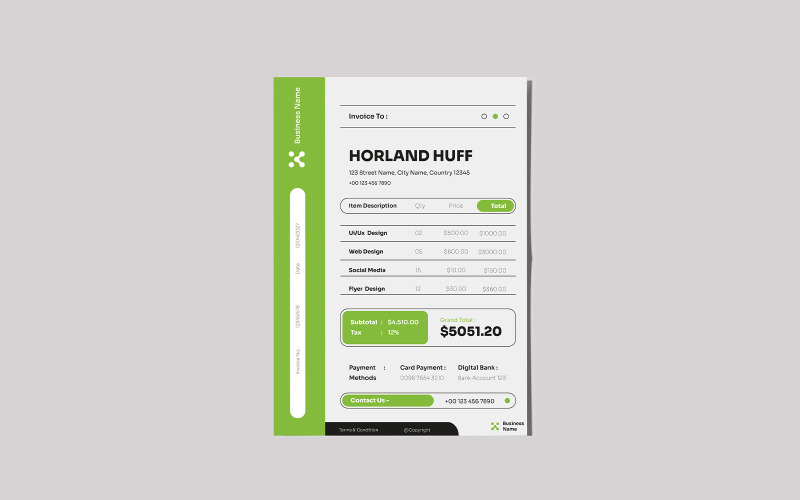 Facture des heures ouvrables Horland