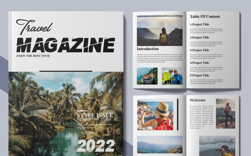 Layout der Reisemagazin-Vorlagen