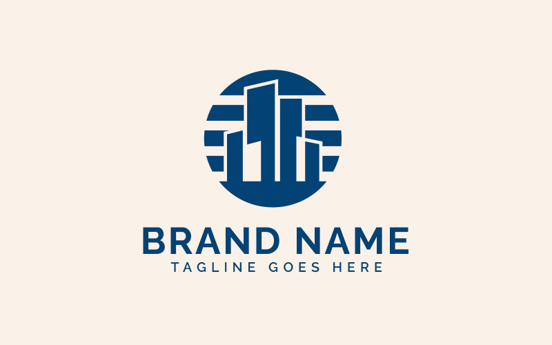 Modèle de conception de logo de bâtiment moderne