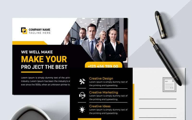 Corporate Business Post Card Template