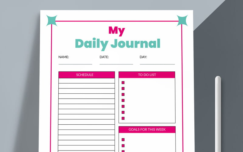 Daily Planner Layout Template #375693 - TemplateMonster