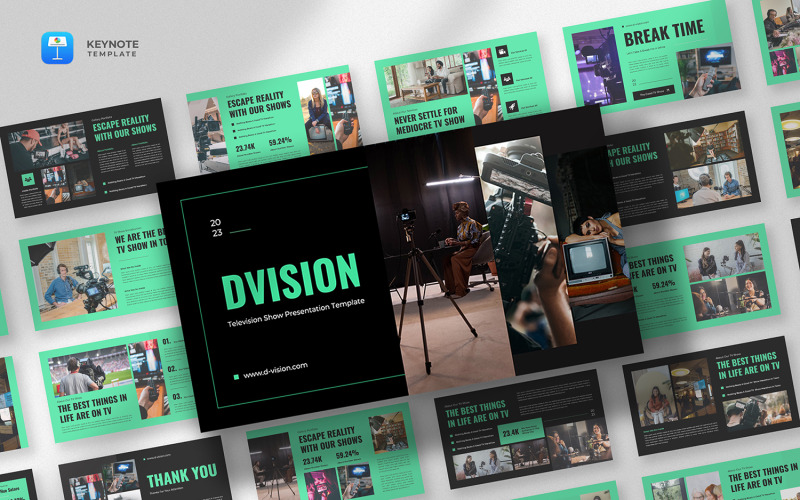 Dvision - 电视节目主题演讲模板
