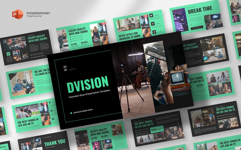 Dvision - šablona TV Show Powerpoint