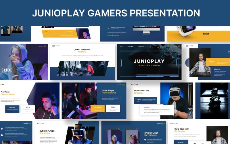 Шаблон презентації Google Slides для гравців Junioplay