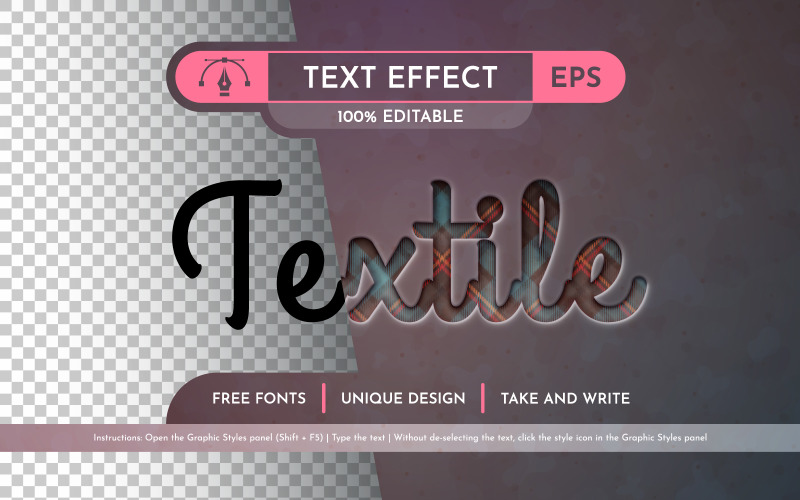 Тартан – текстовий ефект, який можна редагувати, фрагмент стилю шрифту