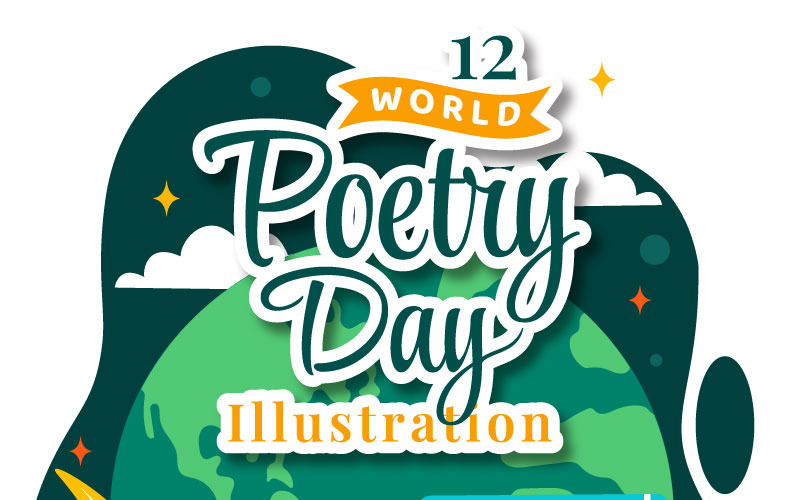 12 World Poesy Day Illustration