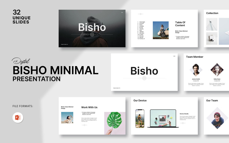 Bisho Minimale PowerPoint-Präsentation