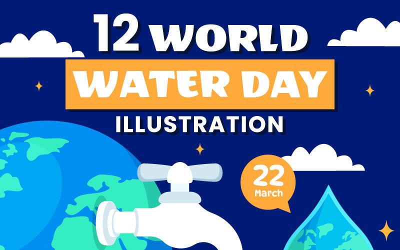Ilustracja wektorowa 12 Światowego Dnia Wody
