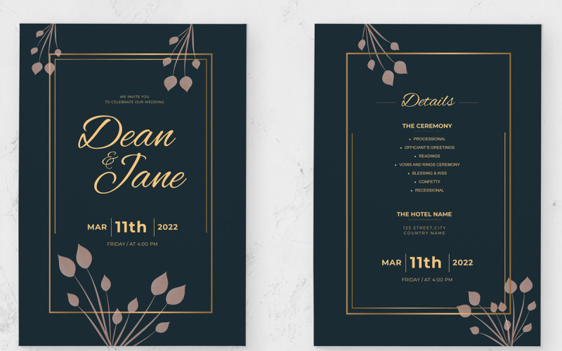 Wedding Invitations Card Template #375801 - TemplateMonster