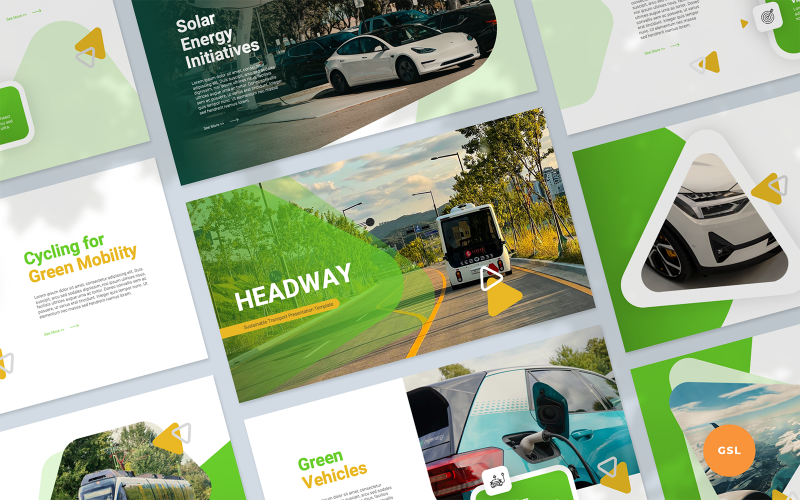 Headway – шаблон презентації Google Slides про екологічний транспорт