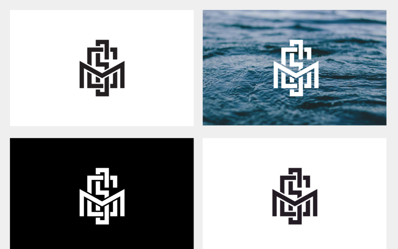 Logo de lettre MCS Modèle de logo d'identité de marque