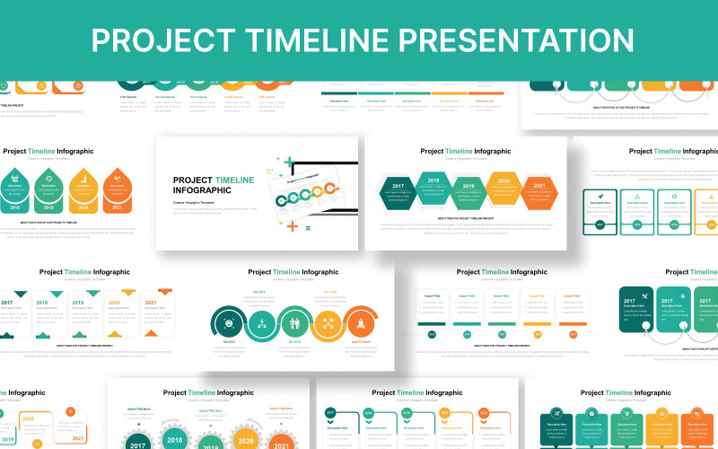 Шаблон презентации Google Slide Timeline