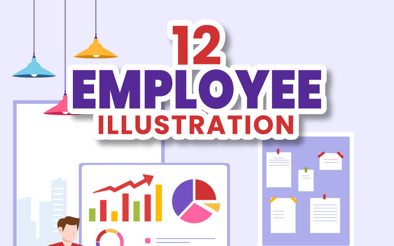12 Employee Business Illustration