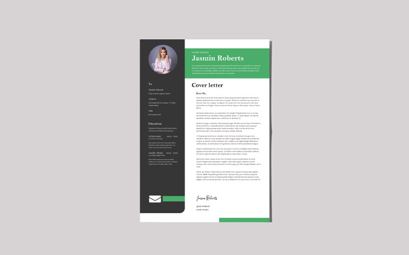 Green Life Easy CV Letter Template