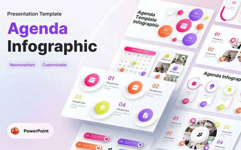 Gündem İnfografik Powerpoint Sunum Şablonu