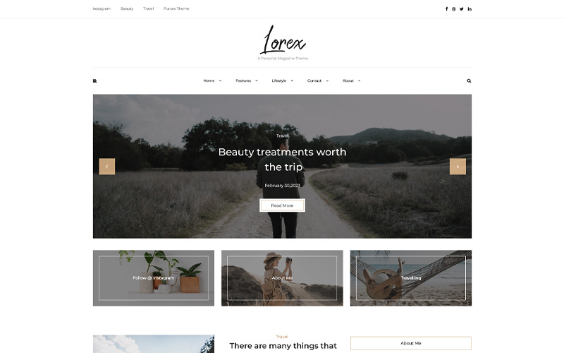 Lorex - Modello PSD per blog personale