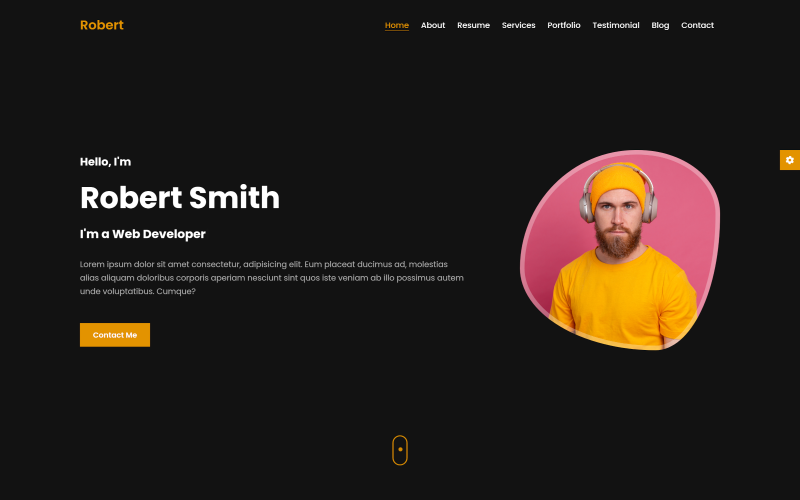 Modello di portfolio personale di Robert