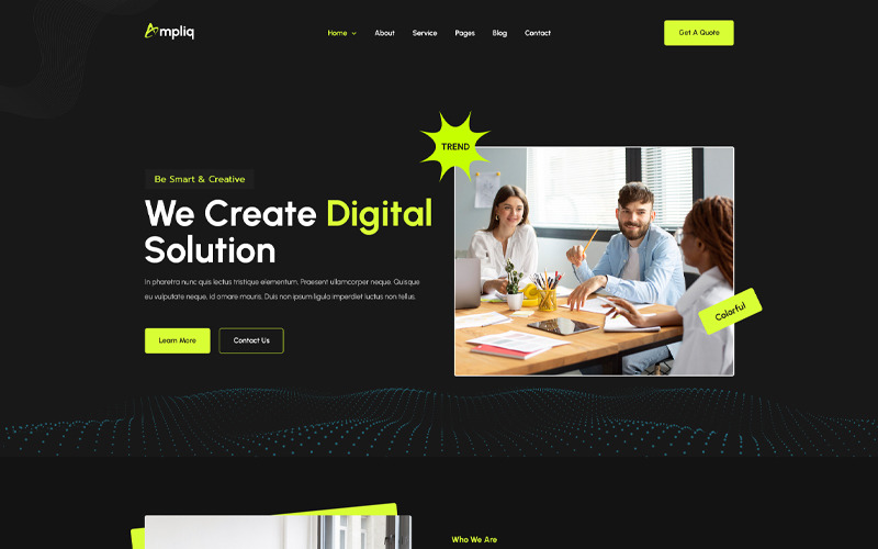Modello PSD per agenzia Ampliq-Creative