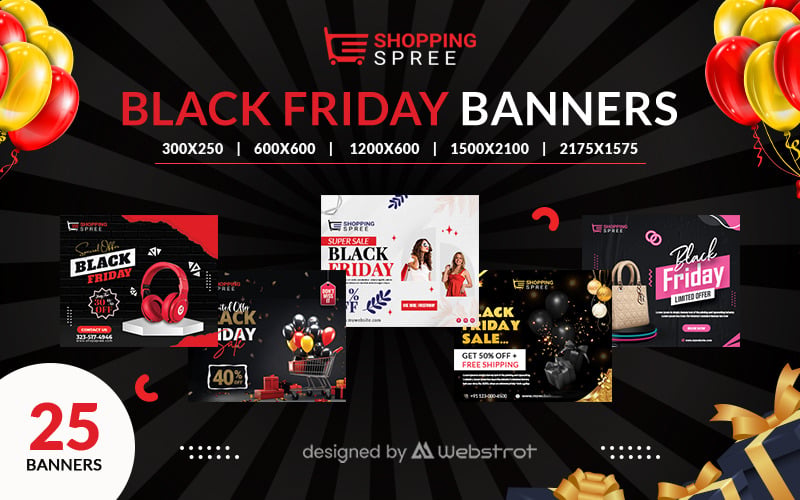 05 Shopping Spree Black Friday-aanbiedingsbanners