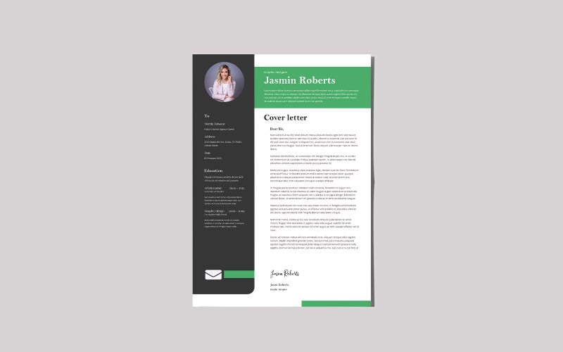 Szablon listu CV Green Life Easy