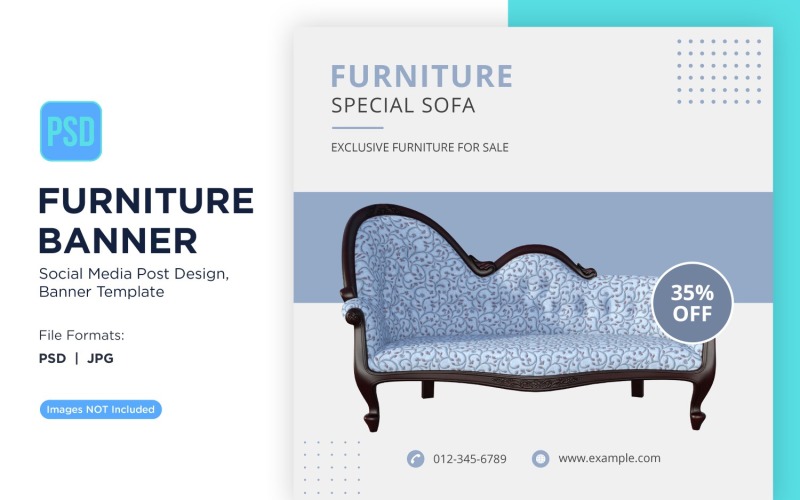 SUBIDO EL 6 DE DICIEMBRE 23 EN PLANTILLAS Plantilla de diseño de banner de sofá especial para muebles