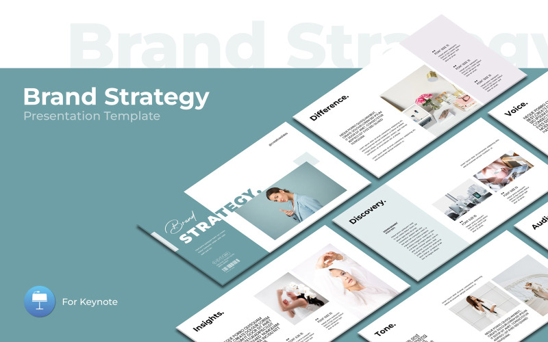 Layout keynote creativo della strategia del marchio