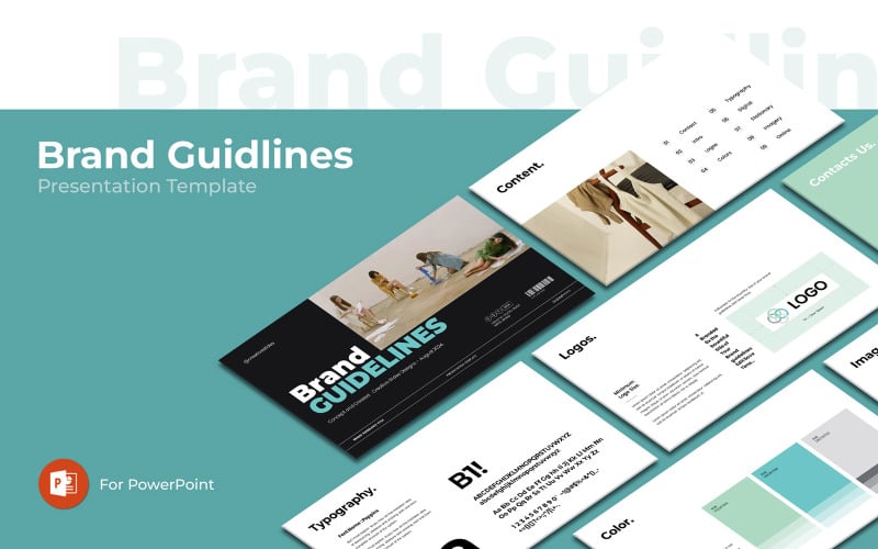 Linee guida del marchio Presentazione creativa in PowerPoint