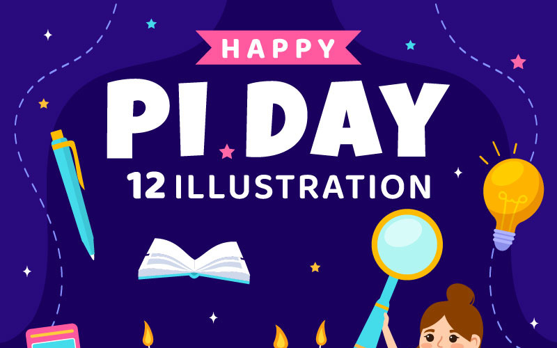 12 Happy Pi Day Ilustrace