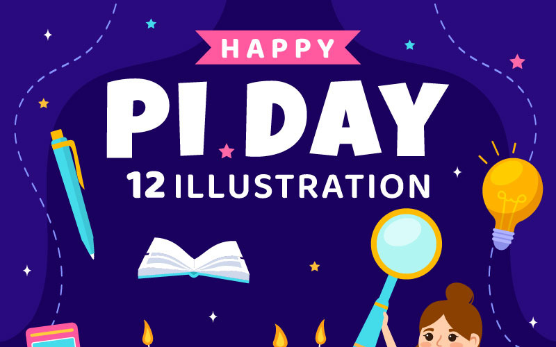 12 иллюстраций с Днем Пи