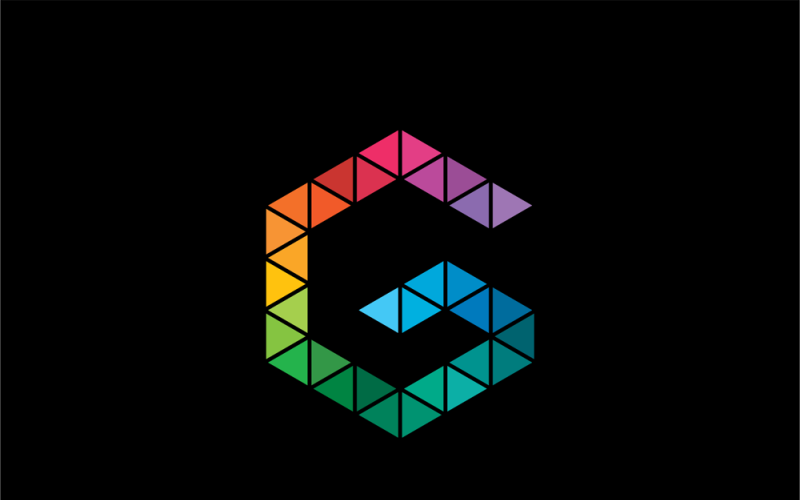 Modèle de logo Graphicube lettre G