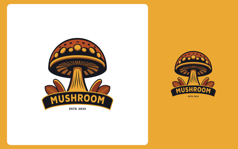 Mushroom Logo Vector Simple Modern Agriculture Organic Food Design Template  Stock Vector by ©Sunarko 550060702