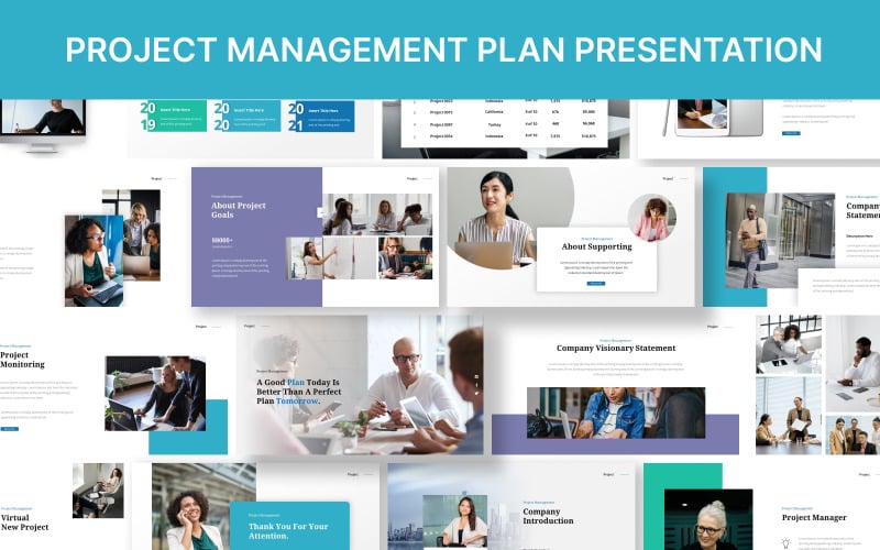 Plan de gestion de projet Modèle de présentation Google Slides