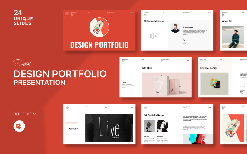 Презентация портфолио дизайна в PowerPoint
