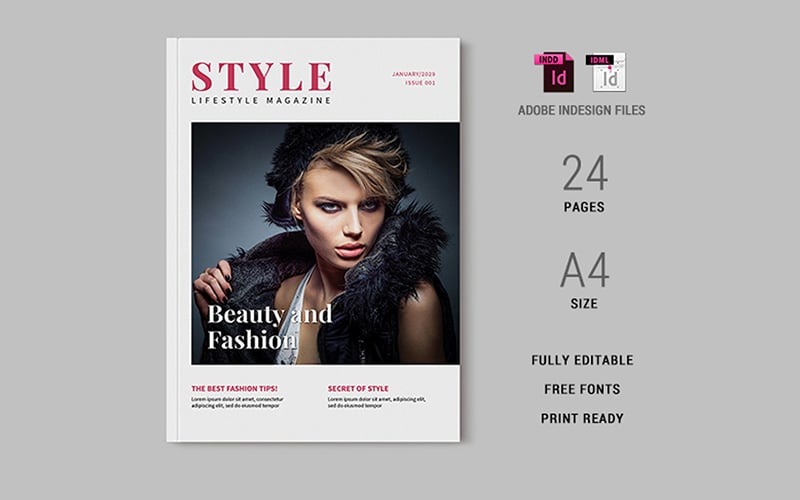 Modello per rivista di lifestyle 09 #376449 - TemplateMonster