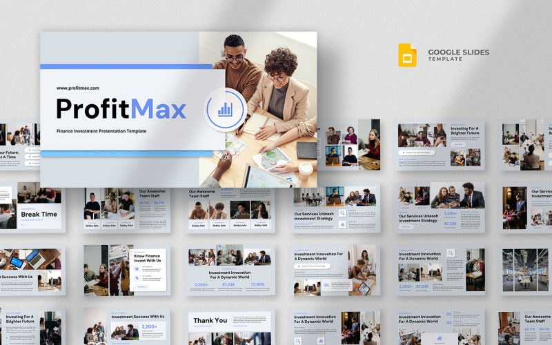 ProfitMax - Шаблон слайдов Google Финансовые инвестиции