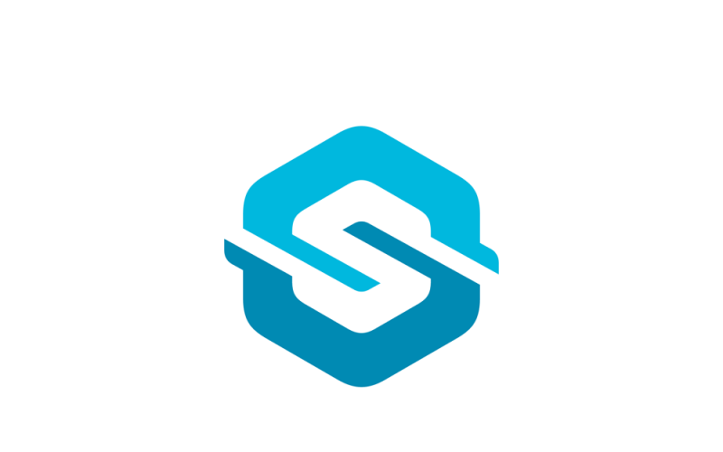 Sześciokątne logo Synergy z literą S