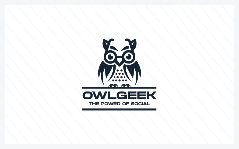Owl Geek Logo Pro-Vorlage
