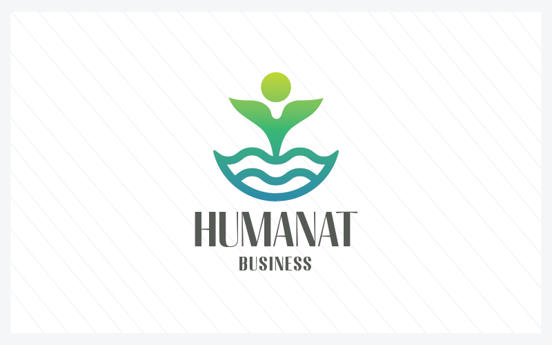 Plantilla de logotipo de naturaleza humana