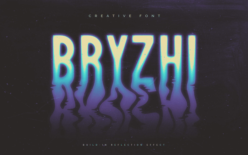 Bryzhi - Carattere creativo con effetto increspature dell'acqua