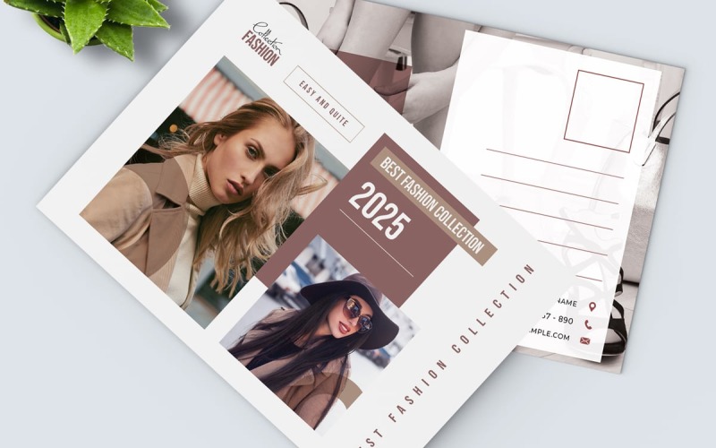 Mode-Postkarten-Layout-Vorlage